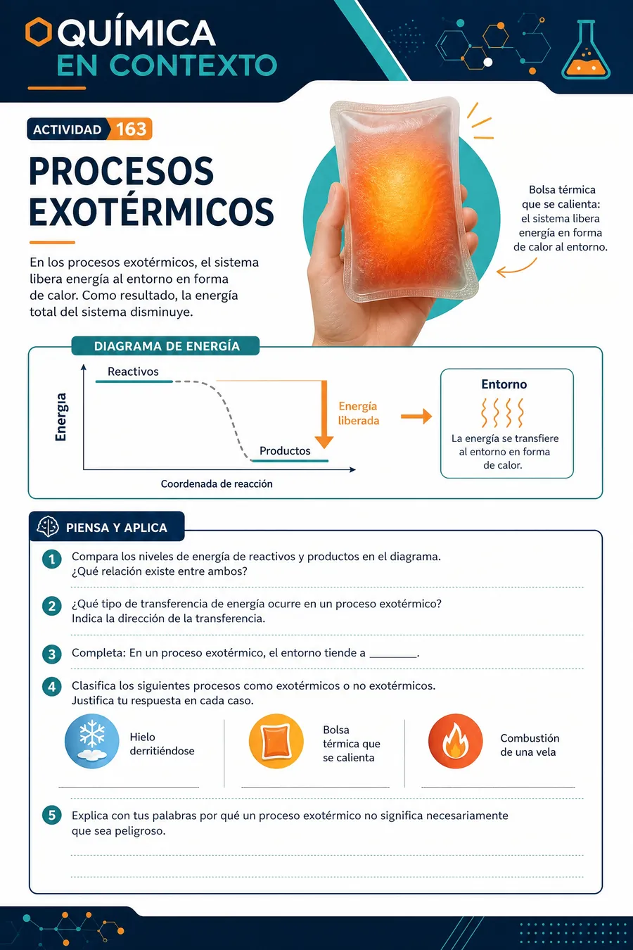 Actividad 163 · Procesos exotérmicos